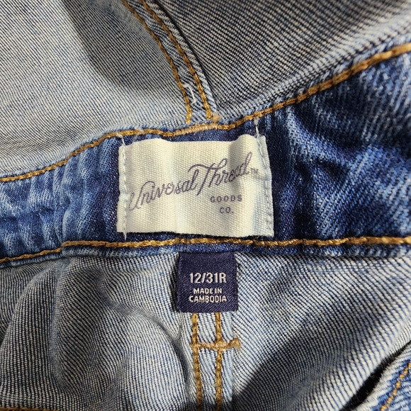 Universal Thread Light to Medium Blue Denim Overalls with Brass Buttons GRUNGE - Picture 11 of 14